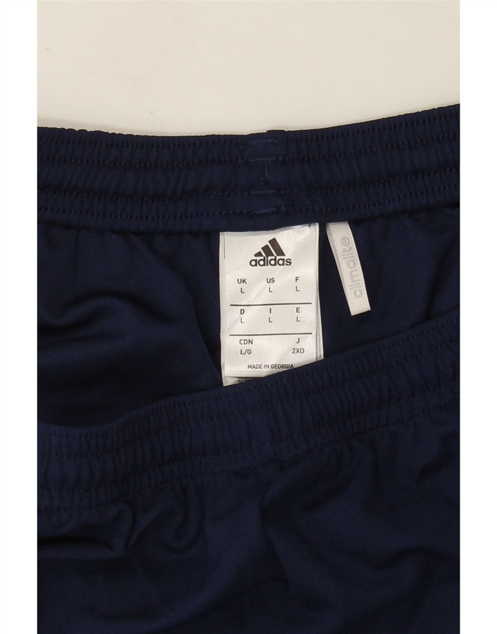 Мужские спортивные шорты Adidas Climalite, большие темно-синие, полиэстер