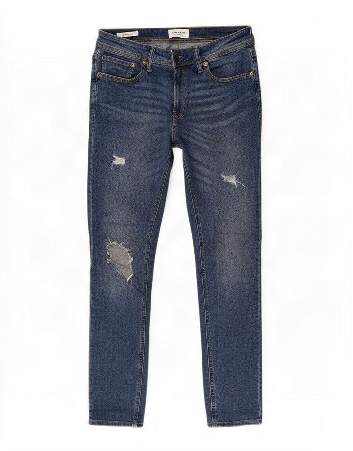 Женские потертые джинсы скинни Jack & Jones Liam W30 L32 синие