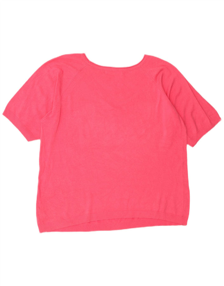 Женский свободный джемпер с вырезом «лодочка» Zara UK 14, средний розовый