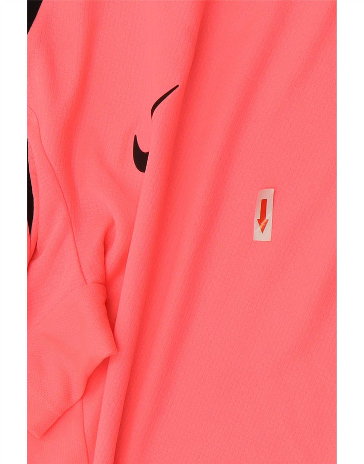 Мужская футболка Nike Dri Fit, большой розовый полиэстер с цветными блоками