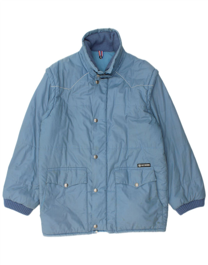 Мужская стеганая куртка MC Ross UK 38, средний синий с цветными блоками, классическая