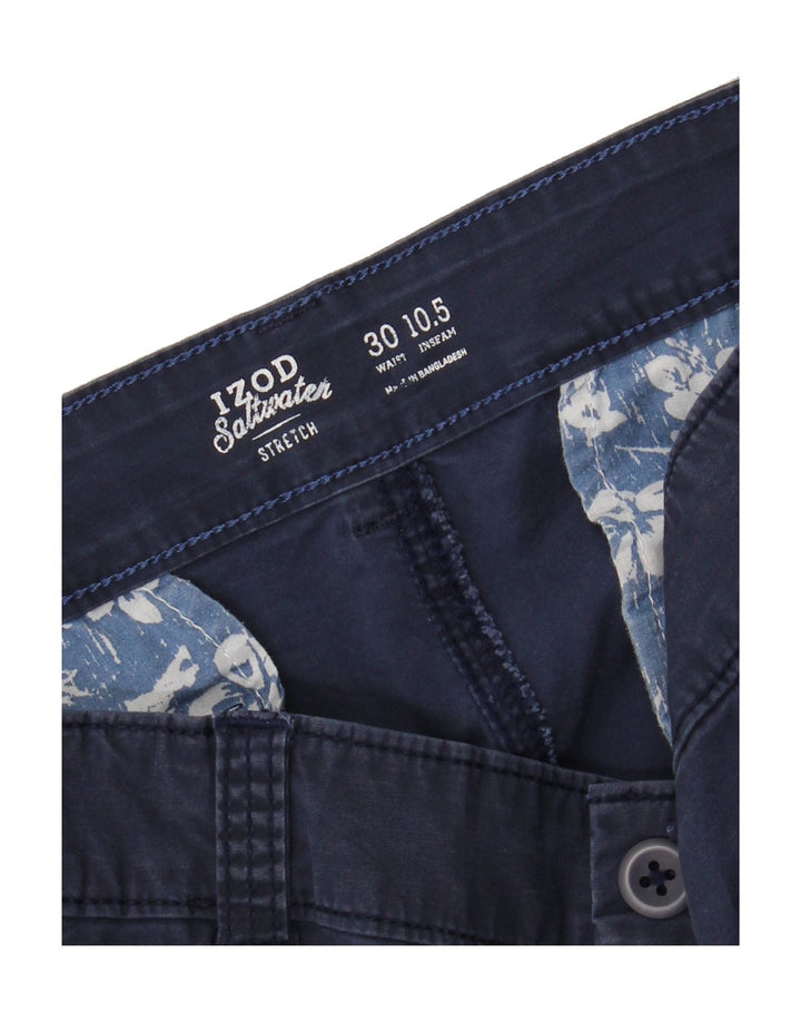 IZOD Mens Cargo Shorts W30 Medium Navy Blue Cotton Vintage Izod and Second-Hand Izod from Messina Hembry 