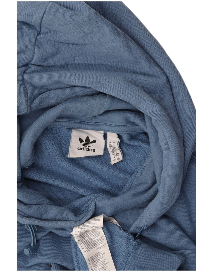 Мужской джемпер с капюшоном ADIDAS Adventure Graphic 2XL, синий хлопок