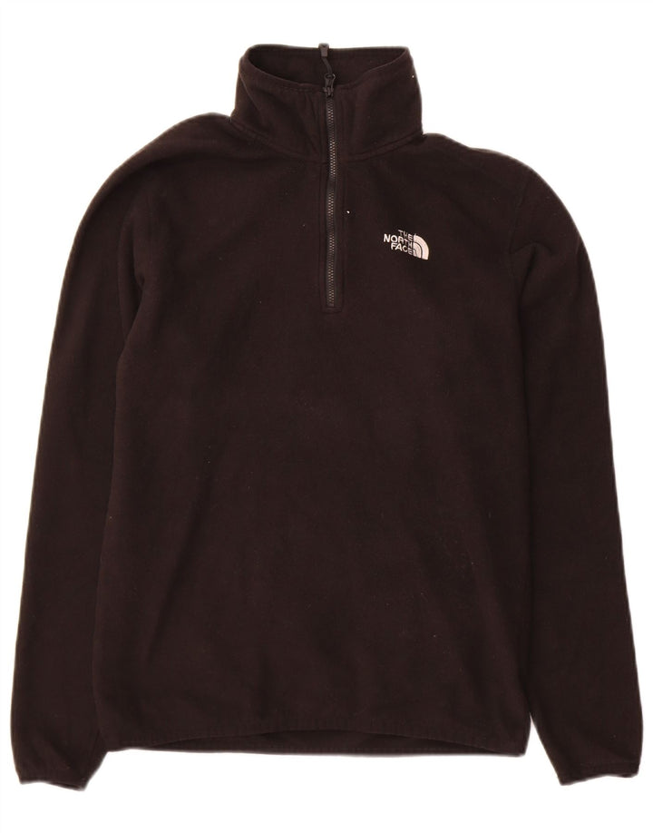 Мужской флисовый джемпер с воротником на молнии The North Face, маленький черный, полиэстер