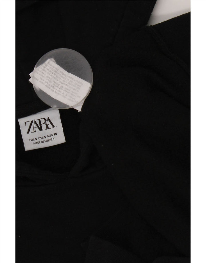 Мужской джемпер с капюшоном Zara, маленький черный, хлопок