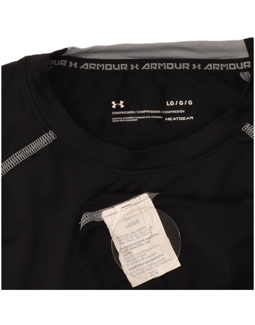 Мужской топ Under Armour Heat Gear, большой черный полиэстер с длинными рукавами
