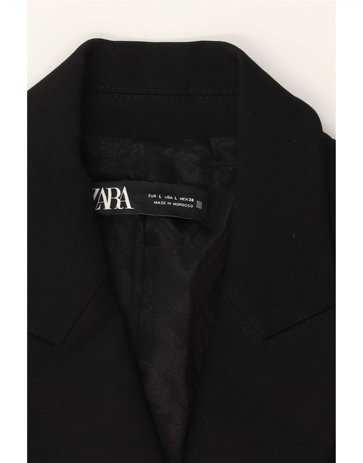 Женский двубортный пиджак Zara UK 14, большой черный