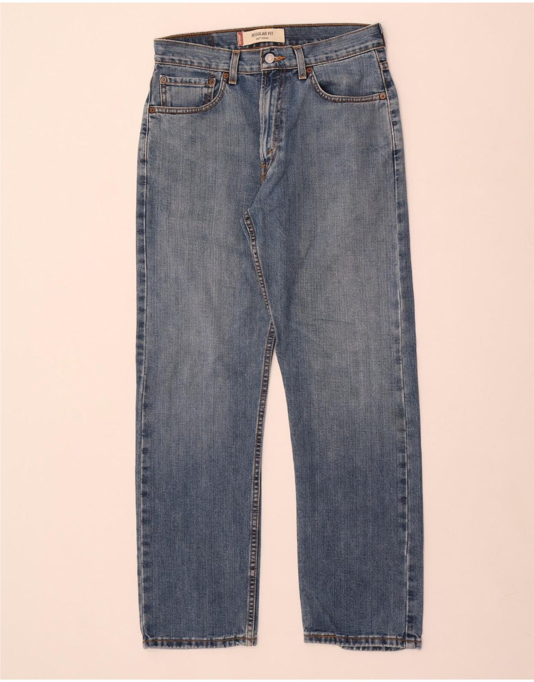 Мужские прямые джинсы Levi's 505 стандартного кроя W32 L30 синие, хлопок