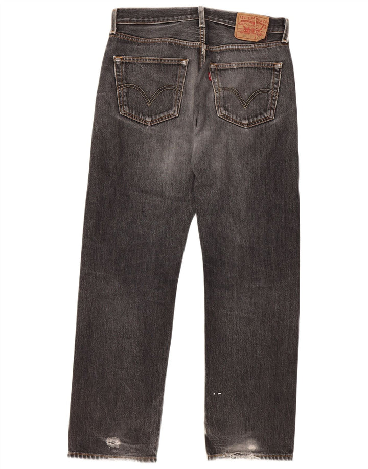 Мужские прямые джинсы LEVI'S 501 W32 L32, черный хлопок