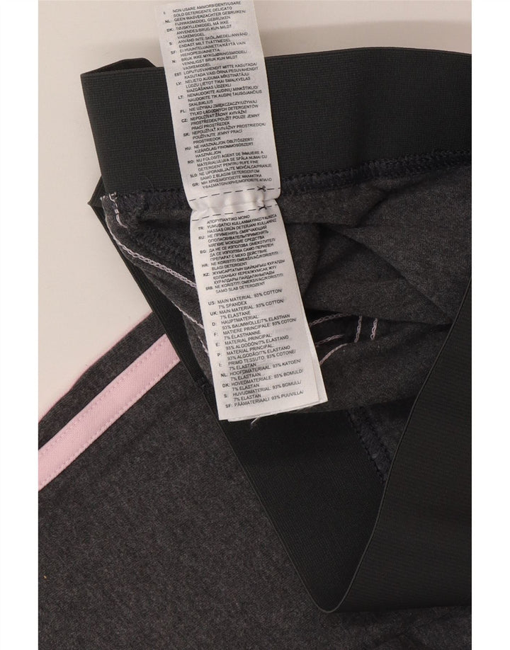 Женские леггинсы Adidas UK 8/10, маленькие серые, хлопковые