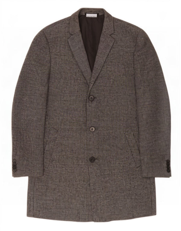 Мужское пальто Marks & Spencer UK 40, большое, серое, шерстяное