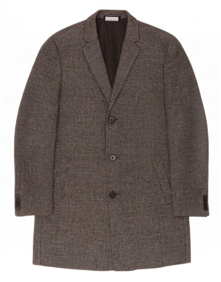 Мужское пальто Marks & Spencer UK 40, большое, серое, шерстяное
