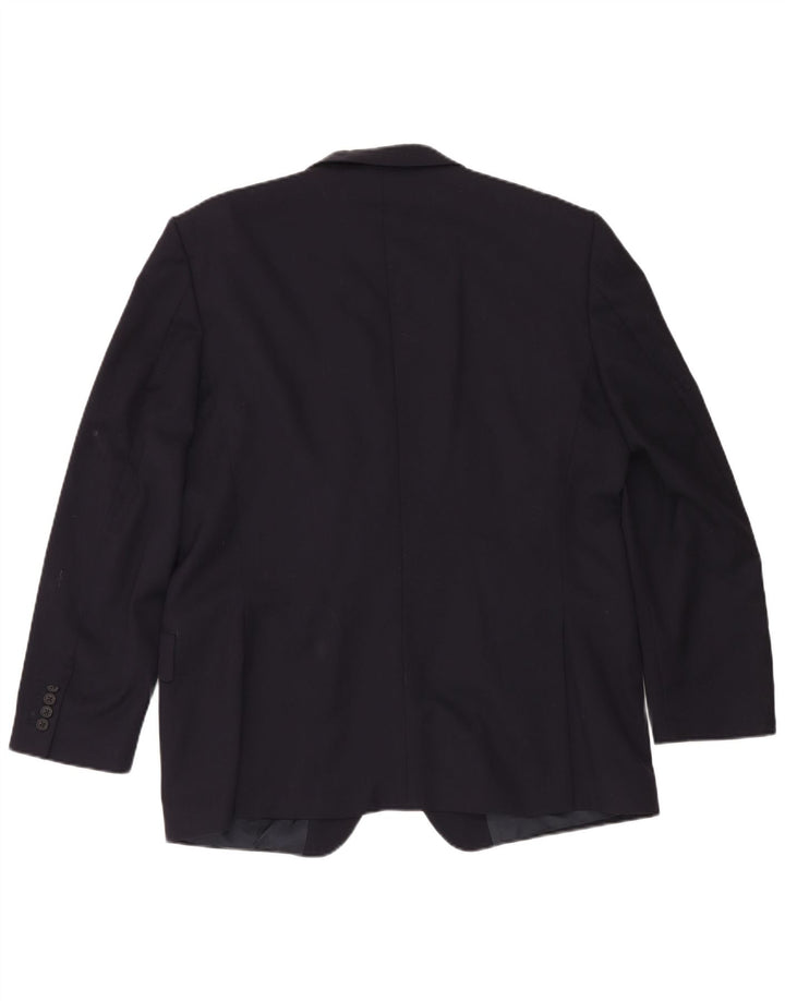Мужской пиджак Gieves & Hawkes на 2 пуговицах, Великобритания, 46, 3XL, темно-синий, шерстяной
