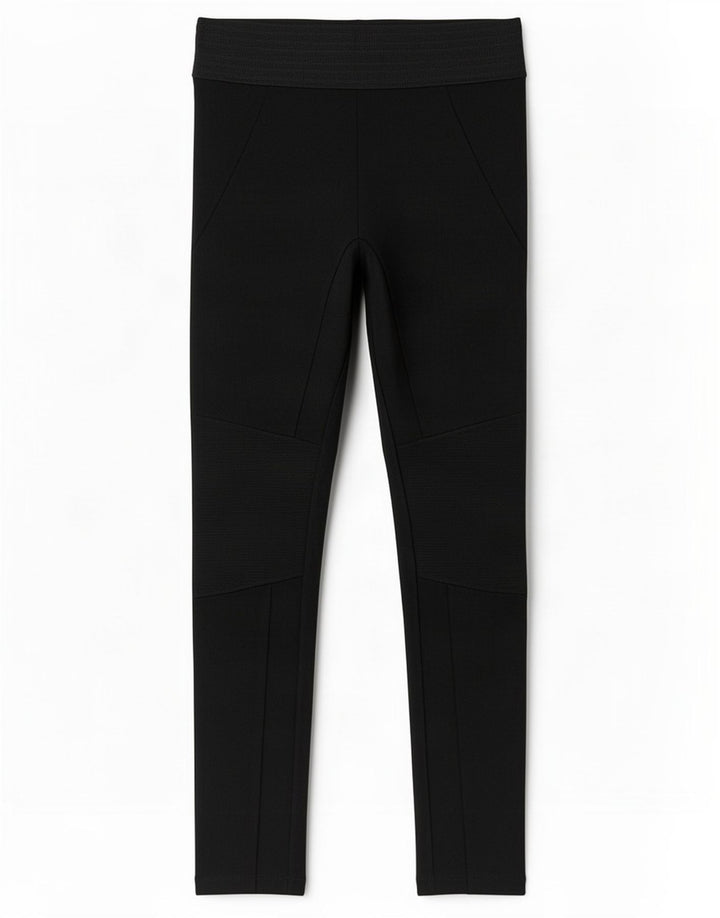 Женские леггинсы Zara UK 12, средний черный полиэстер