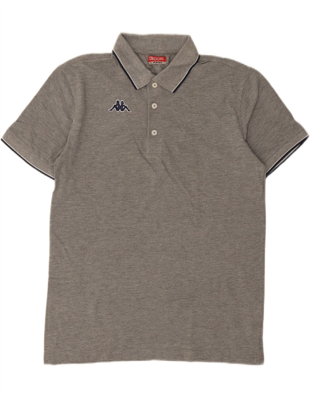 KAPPA Mens Polo Shirt Large Grey Cotton Vintage Kappa and Second-Hand Kappa from Messina Hembry 