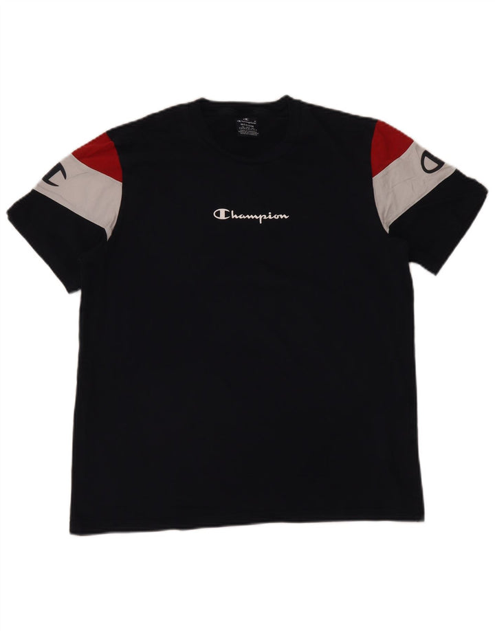 Женская футболка с рисунком CHAMPION Top UK 14, средний темно-синий, цветной блок