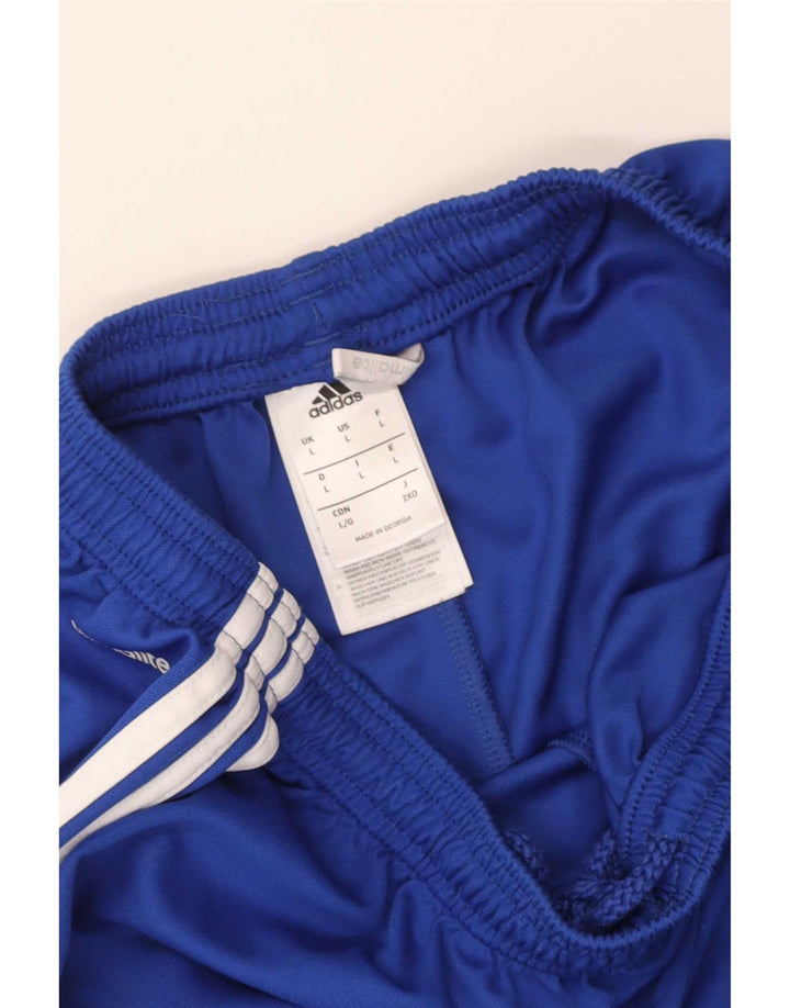Мужские спортивные шорты Adidas Climalite, большие синие, полиэстер