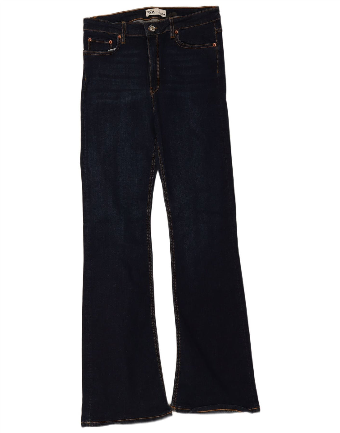 Женские узкие расклешенные джинсы Zara EU 40 Medium W30 L32 Темно-синие, хлопок