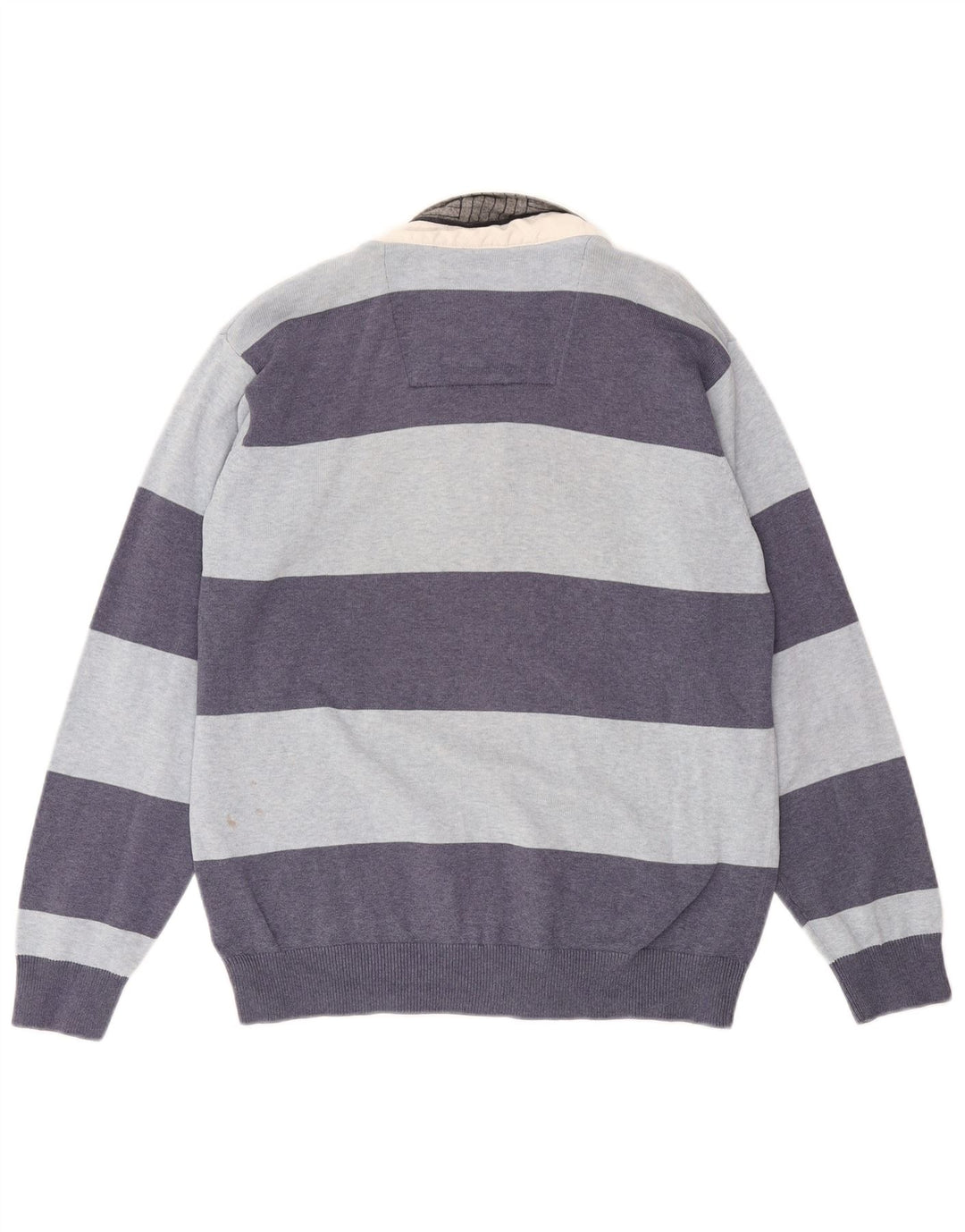 Мужская рубашка-поло для регби Marks & Spencer Blue Harbour, средний синий в полоску