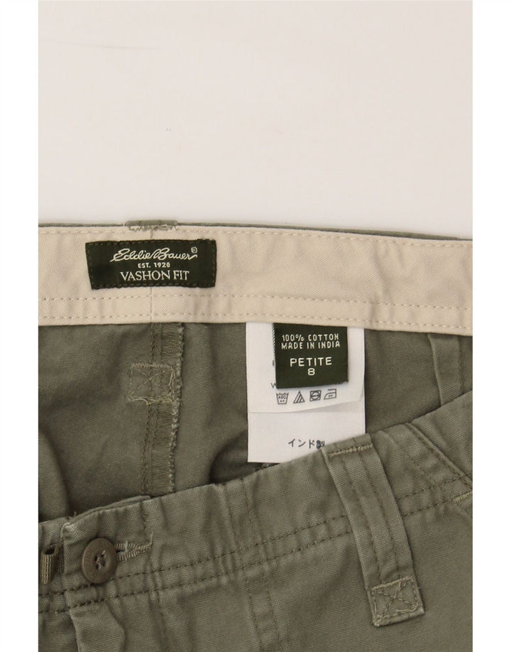EDDIE BAUER Womens Vashon Fit Capri Trousers US 8 Medium W32 L21 Khaki Vintage Eddie Bauer and Second-Hand Eddie Bauer from Messina Hembry 