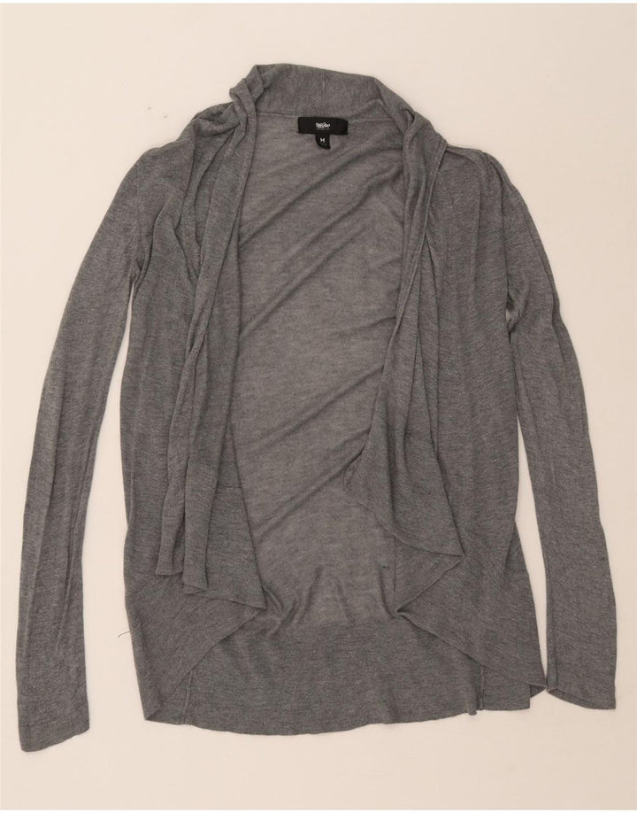 MOSSIMO Womens Longline Open Cardigan Sweater UK 12 Medium Grey Rayon Vintage Mossimo and Second-Hand Mossimo from Messina Hembry 