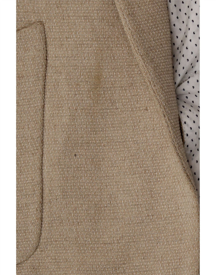 Женский открытый пиджак Zara UK 16, большой белый цвет