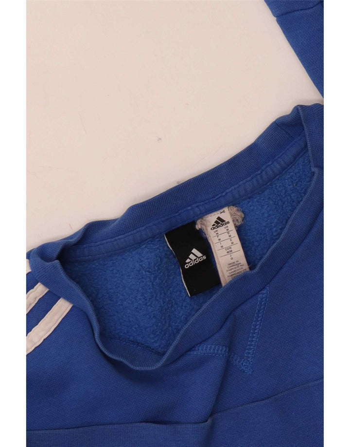 Женский свитшот Adidas UK 14, хлопковый средний синий