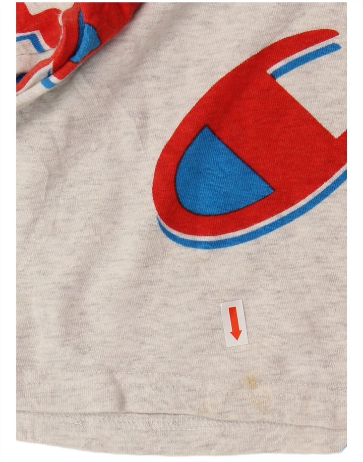 Женская укороченная футболка с рисунком CHAMPION обратного переплетения, UK 16, большой серый цвет