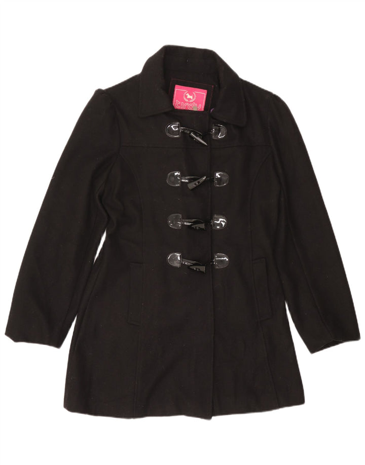 Женский дафлкот Tirdy UK 16, большой размер, черная шерсть