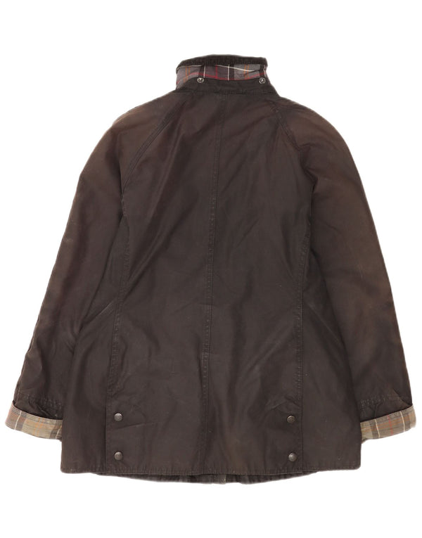 Женская куртка большого размера из вощеного хлопка Barbour UK 10, маленькая, черная