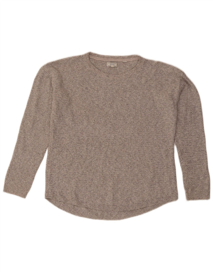 Женский свободный джемпер с вырезом «лодочкой» для толстого лица, маленький серый хлопковый свитер, Великобритания 10