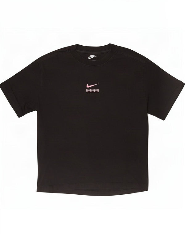 Женская футболка оверсайз с графическим рисунком Nike Top UK 10, маленькая, черный хлопок