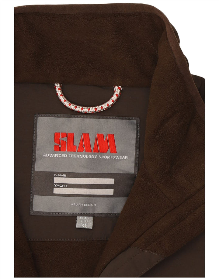 Мужская ветровка Slam UK 42 XL, коричневый нейлон