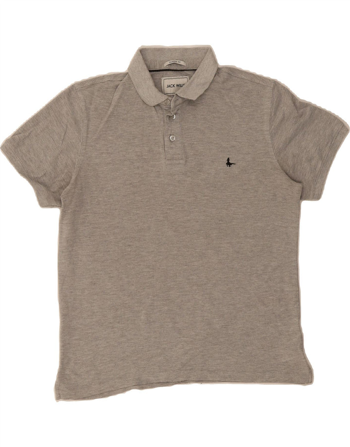 JACK WILLS Mens Classic Fit Polo Shirt Medium Grey Cotton Vintage Jack Wills and Second-Hand Jack Wills from Messina Hembry 