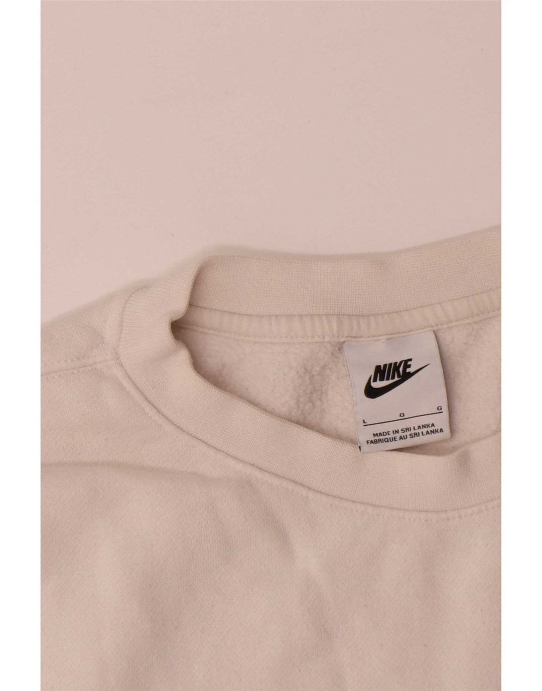 Мужской свитер-свитшот Nike большой размер, белый хлопок
