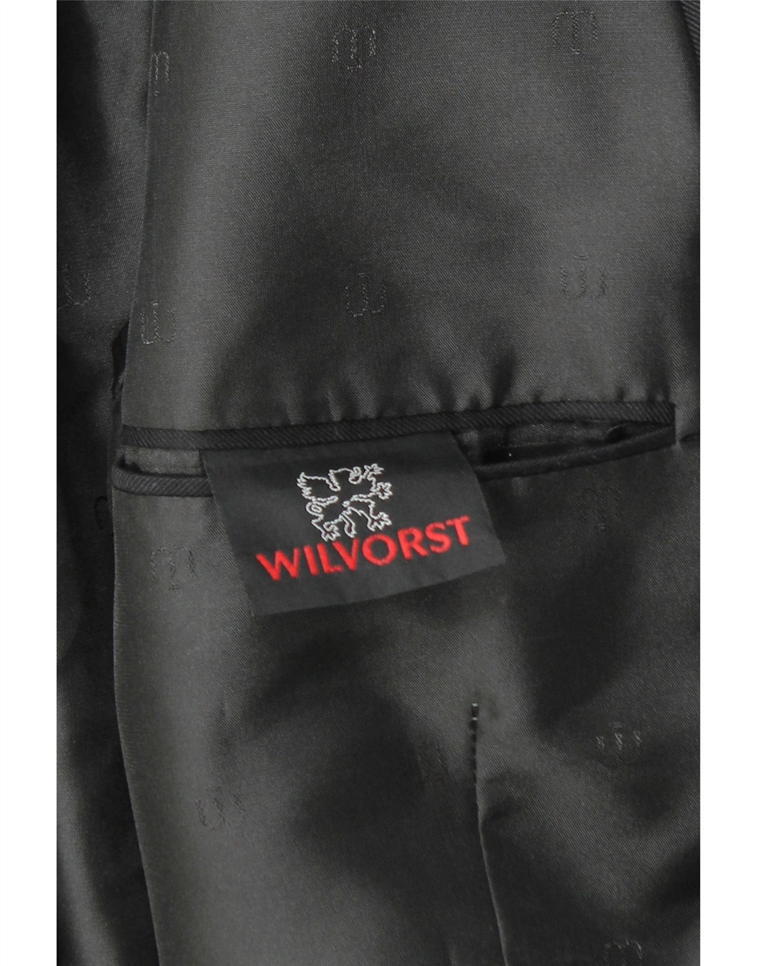 Мужской укороченный двубортный пиджак WILVORST UK 42 XL, черный в тонкую полоску