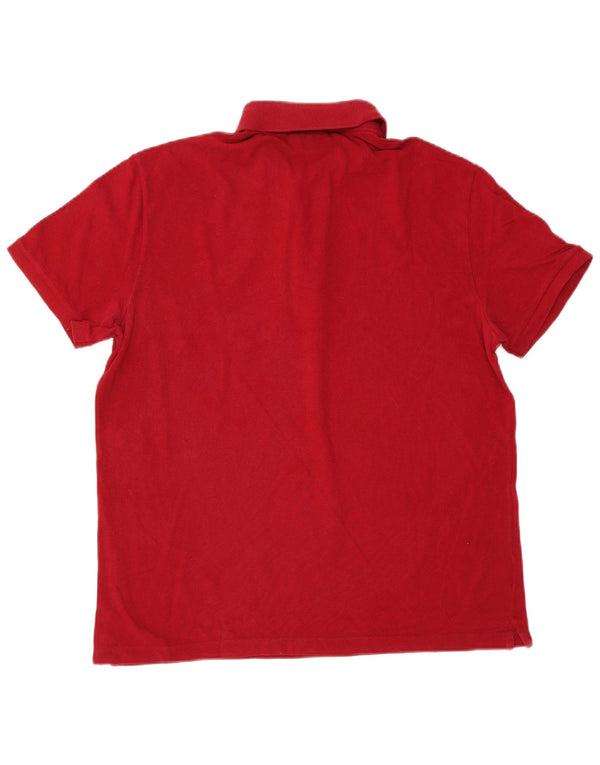 Мужская рубашка поло Lacoste Slim Fit, размер 6 XL, бордовый хлопок