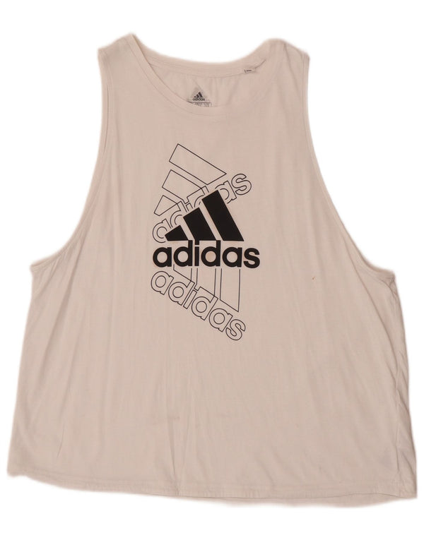 Женский жилет с рисунком Adidas UK 16/18, большой белый хлопок