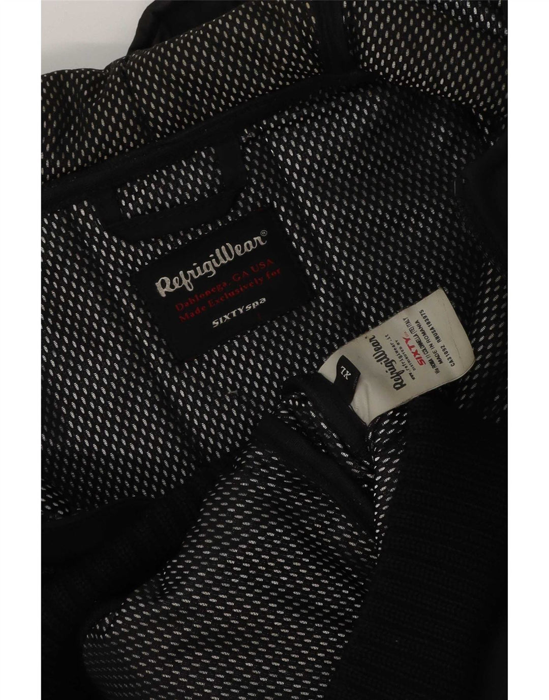 Refrigiwear Мужская утепленная куртка с капюшоном Sixty Spa UK 42 XL, черный полиэстер