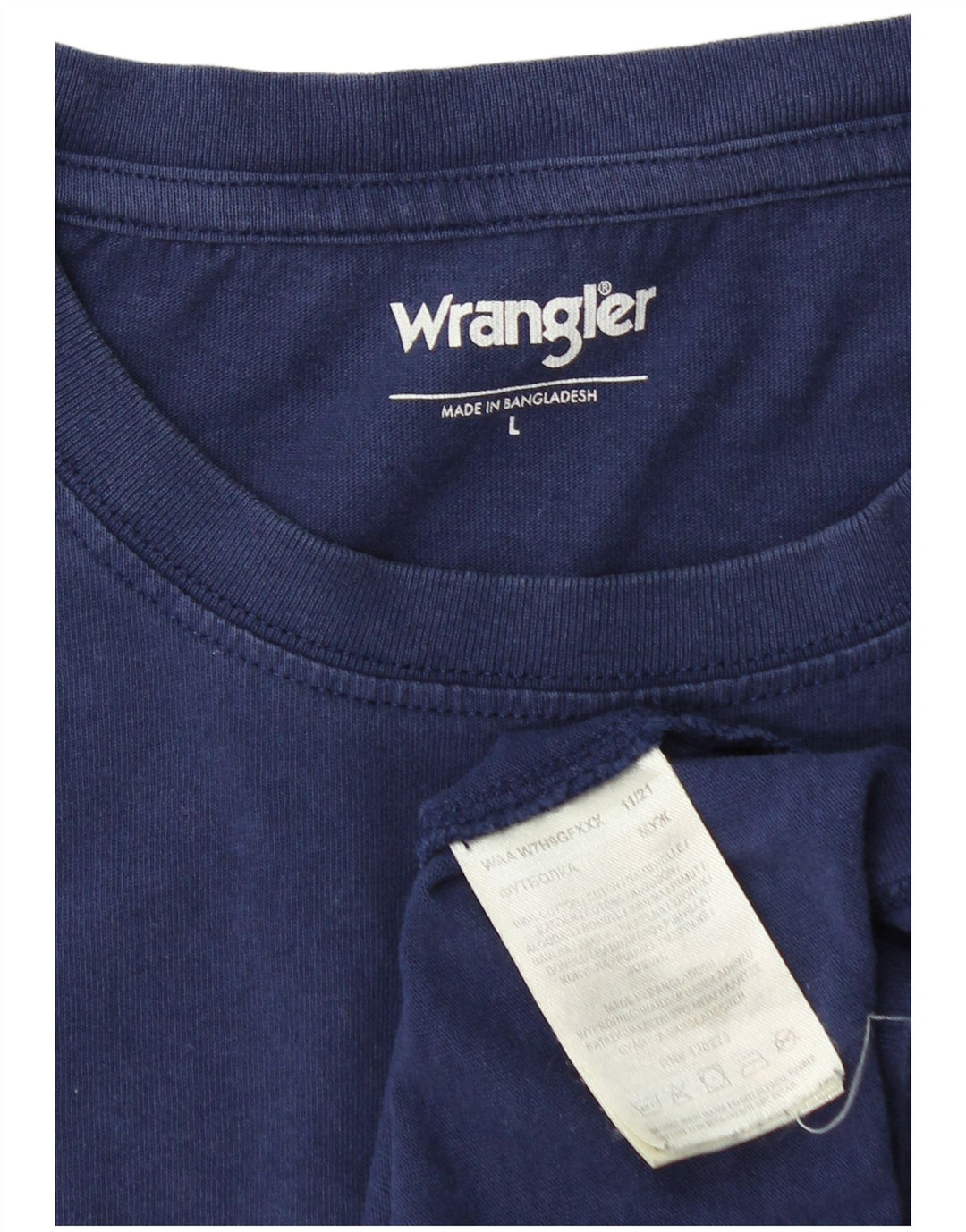 Мужская футболка WRANGLER, большой размер, темно-синий, хлопок