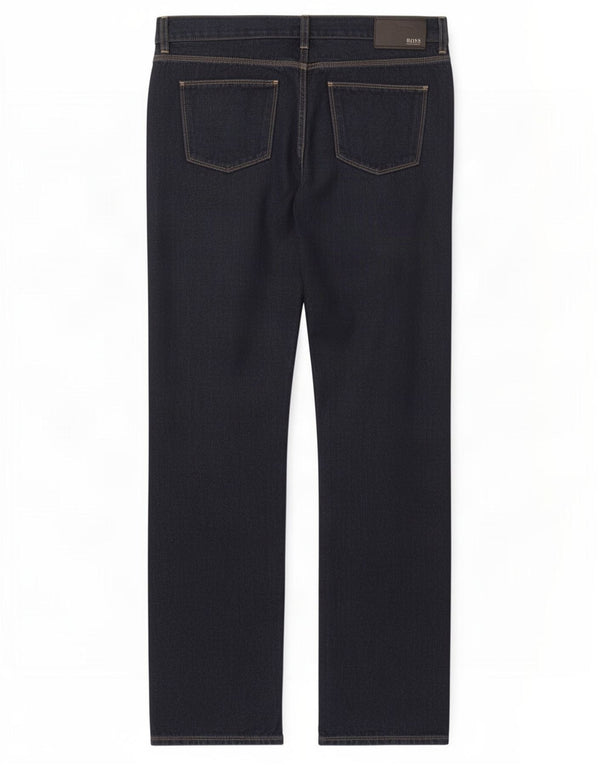 Женские прямые джинсы Hugo Boss W33 L34 темно-синие, хлопок