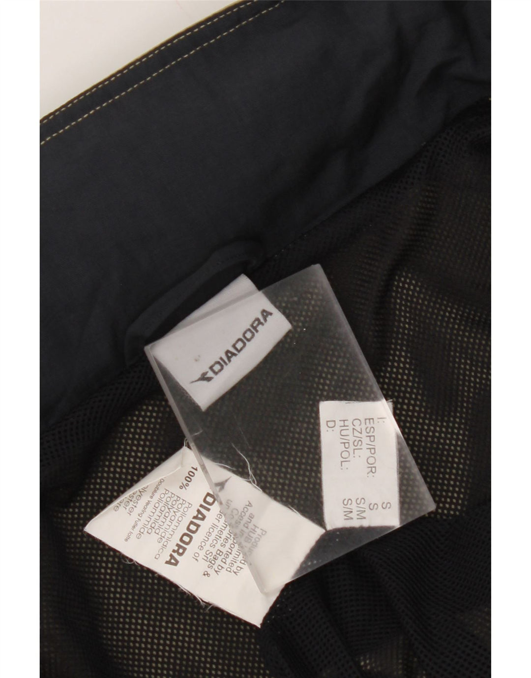 Мужская дождевик свободного кроя DIADORA UK 36, маленький цвет хаки, полиамид