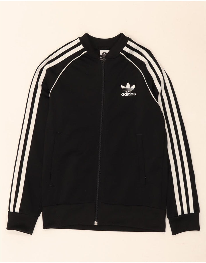 Спортивный костюм Adidas для мальчиков, верхняя куртка 8-9 лет, черный полиэстер