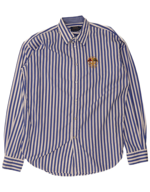 Женская рубашка-рубашка Polo Ralph Lauren, хлопковая синяя полоска, США 0 XS