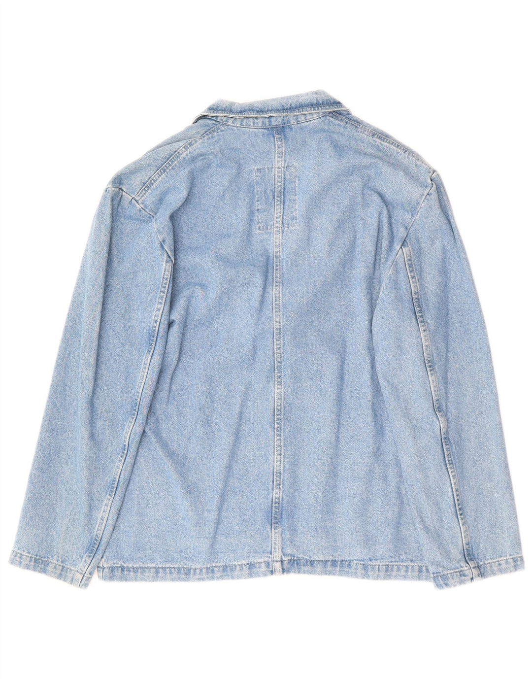 CAPPOPERA Womens 2 Button Denim Blazer Jacket UK 14 Medium Blue Floral