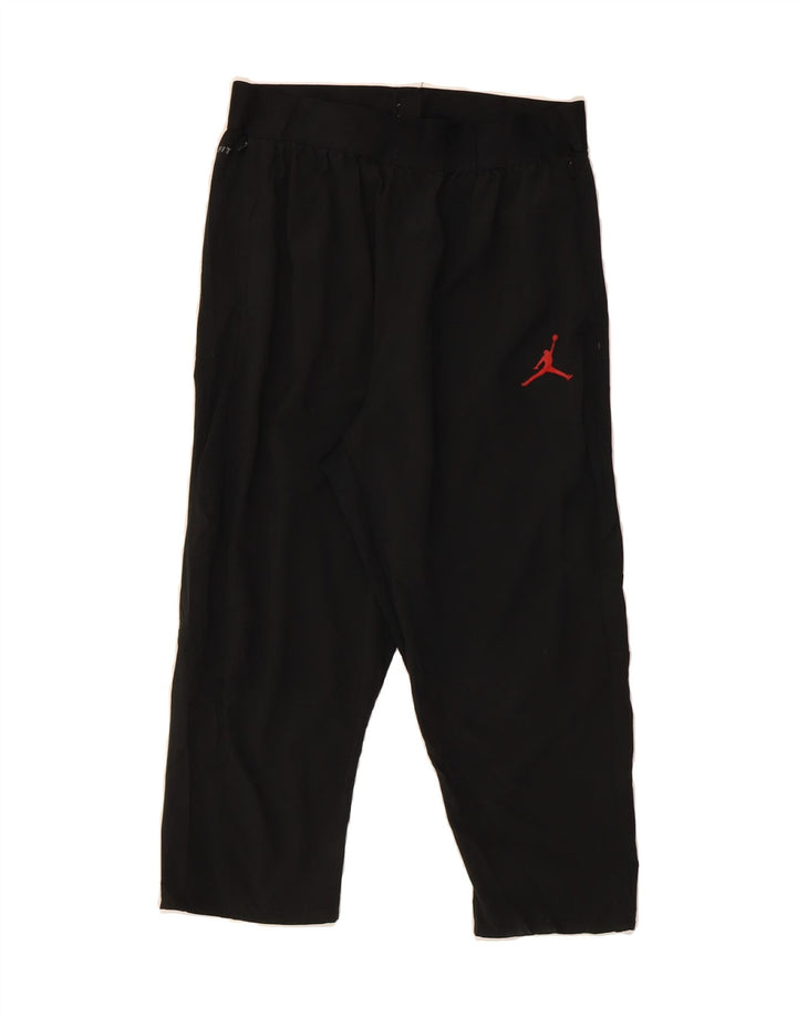 JORDAN Boys Dri Fit Tracksuit Trousers 12-13 Years Large Black Polyester Vintage Jordan and Second-Hand Jordan from Messina Hembry 