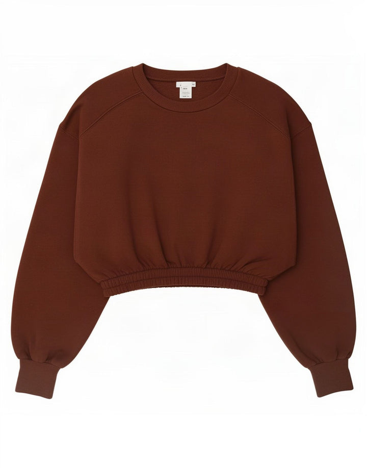 Женский укороченный свитер Zara UK 10, маленький коричневый