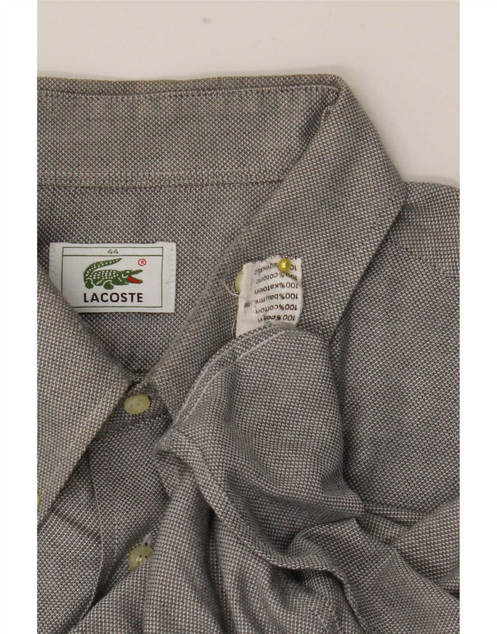 Мужская рубашка Lacoste, размер 44 XL, серая, хлопок