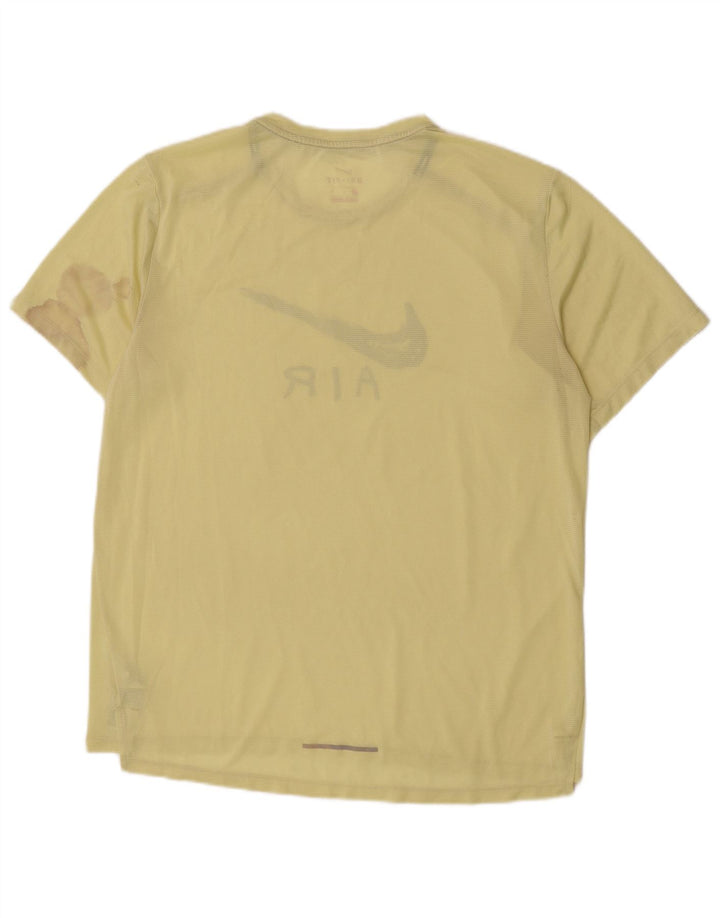 Мужская футболка Nike Dri Fit с графическим рисунком, большой желтый полиэстер