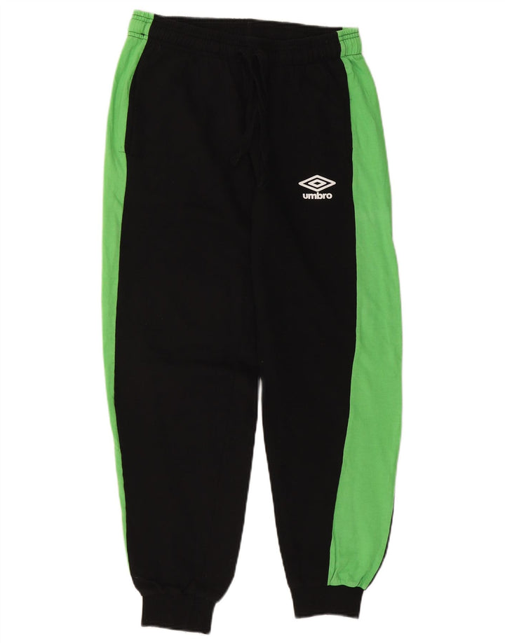 UMBRO Женский спортивный костюм Брюки Джоггеры UK 12 Средний черный с цветными блоками